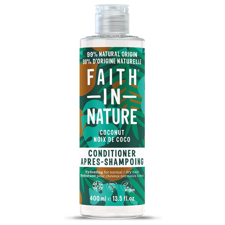 Faith In Nature, Coconut, Hair Conditioner, Hydrating & Softening, 400 ml - Teknashop Ltd