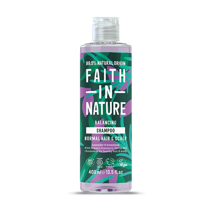 Faith In Nature, Lavender & Geranium, Hair Shampoo, Balancing & Cleansing, 400 ml - Teknashop Ltd
