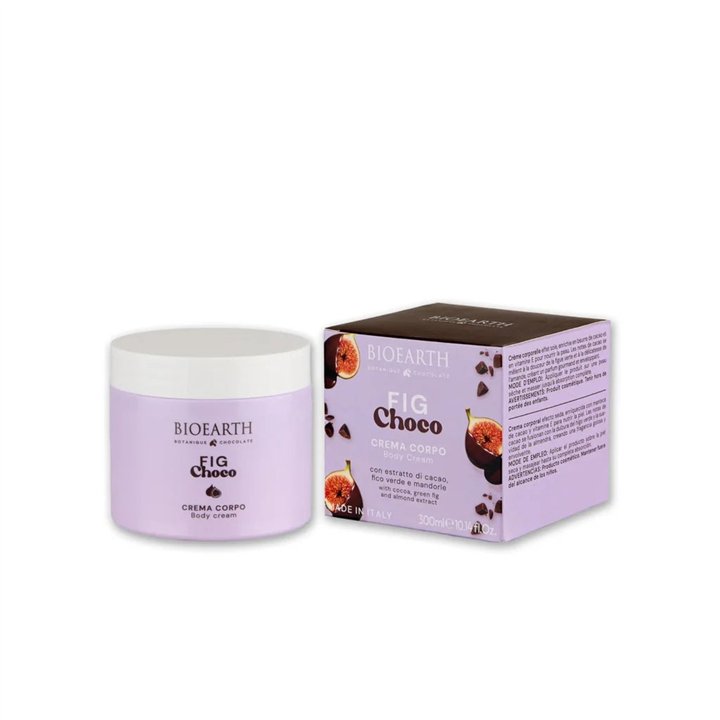 Bioearth, Fig Choco, Hydrating & Softening, Body Cream, Daily, 300 ml - Teknashop Ltd
