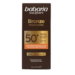 Babaria, Bronze Fotoprotector, Hydrating, Sunscreen Fluid, For Face, SPF 50+, 40 ml - Teknashop Ltd