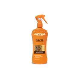 Babaria, Bronze Fotoprotector, Hydrating & Protecting, Sunscreen Spray, SPF 30, 200 ml - Teknashop Ltd
