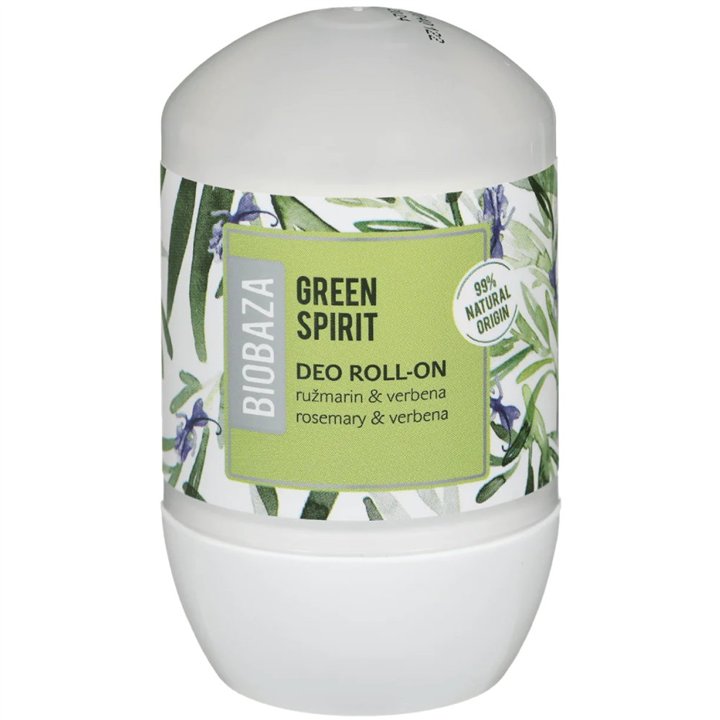 Biobaza, Green Spirit, Natural Ingredients, Refreshing, Green, Deodorant Roll-On, For Women, 50 ml - Teknashop Ltd