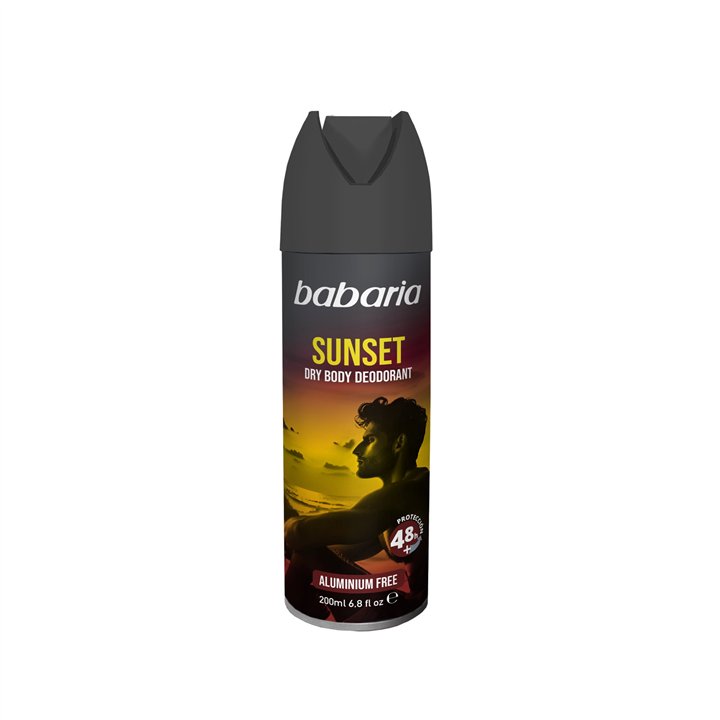 Babaria, Sunset, 48h Protection, Deodorant Spray, For Men, 200 ml - Teknashop Ltd