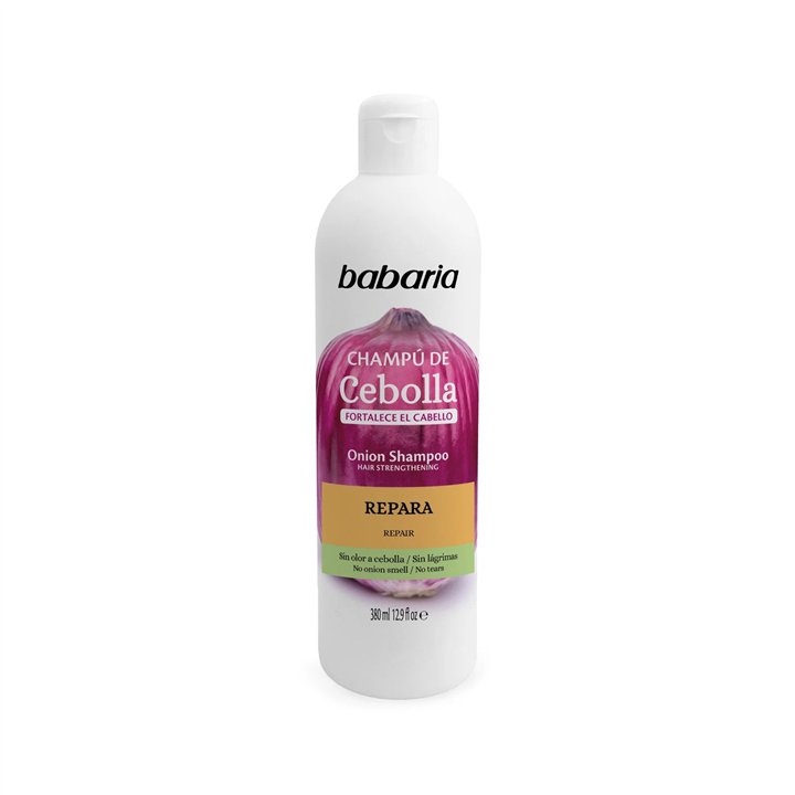 Babaria, Onion, Hair Shampoo, Strengthening & Repairing, 380 ml - Teknashop Ltd
