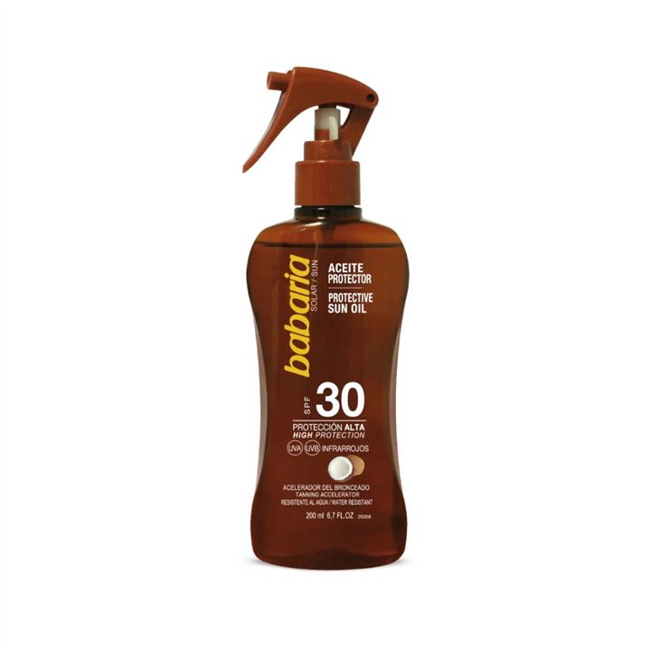 Babaria, Protective, Protecting & Nourishing, Before Sun Exposure, Oil, SPF 30, 200 ml - Teknashop Ltd