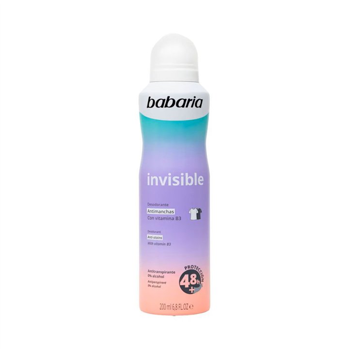 Babaria, Invisible, 48h Protection, Deodorant Spray, For Women, 200 ml - Teknashop Ltd