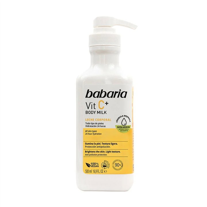 Babaria, Vitamin C, Brightening, Body Milk, Daily, 500 ml - Teknashop Ltd