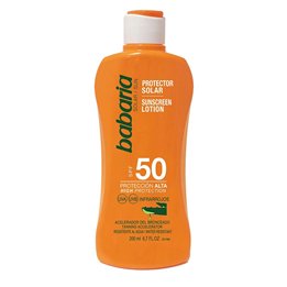Babaria, Aloe, Hydrating & Protecting, Sunscreen Lotion, SPF 50, 200 ml - Teknashop Ltd