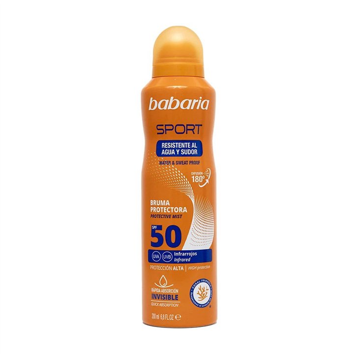 Babaria, Sport, Sun Protection, Sunscreen Spray, SPF 50, 75 ml - Teknashop Ltd