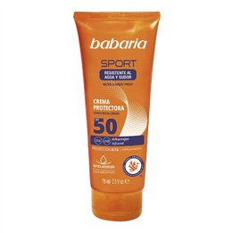 Babaria, Sport, Sun Protection, Sunscreen Cream, SPF 50, 75 ml - Teknashop Ltd