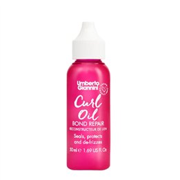 Umberto Giannini, Curl Oil Bond Repair, Silicone-free, Hair Oil Treatment, Frizz Control & Moisturising, 50 ml - Teknashop Ltd