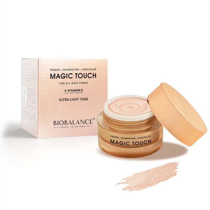 Bio Balance, Magic Touch, Brightening & Covering, Primer, Concealer & Foundation 3-In-1, Ultra Light, 30 ml - Teknashop Ltd