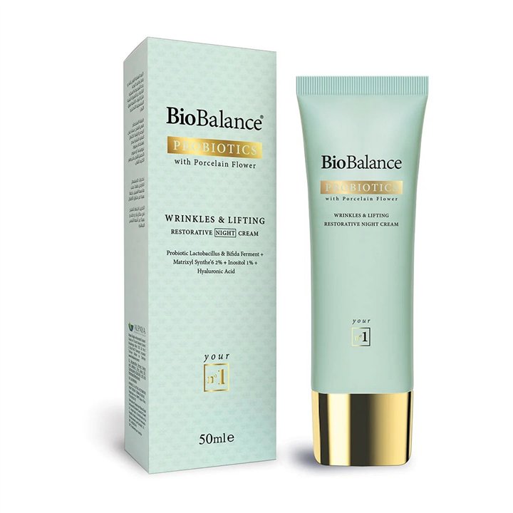 Bio Balance, Wrinkle & Lifting Restorative, Firming & Anti-Wrinkle, Night, Cream, For Face & Neck, 50 ml - Teknashop Ltd