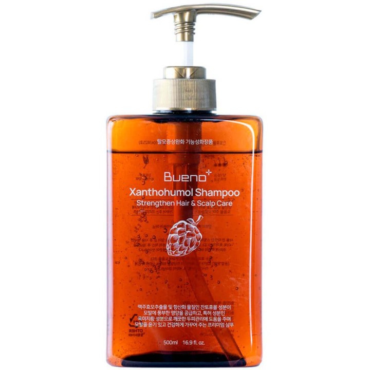Bueno, Xanthohumol, Hair Shampoo, Strengthening & Anti-Hair Loss, 500 ml - Teknashop Ltd