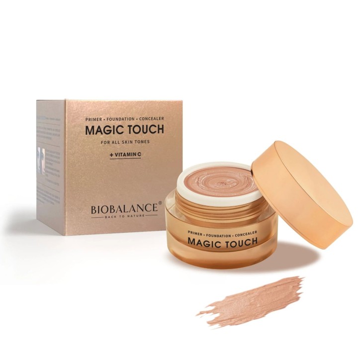 Bio Balance, Magic Touch, Brightening & Covering, Primer, Concealer & Foundation 3-In-1, Medium, 30 ml - Teknashop Ltd