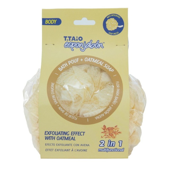 Esponjabon, Oatmeal, Exfoliating & Cleansing, Soap & Sponge 2-In-1, Body, 1 pcs - Teknashop Ltd