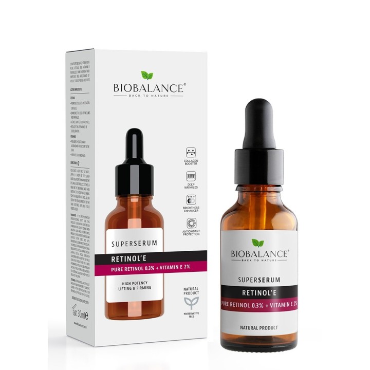 Bio Balance, Retinol'E, Firming & Anti-Aging, Serum, For Face, 30 ml - Teknashop Ltd