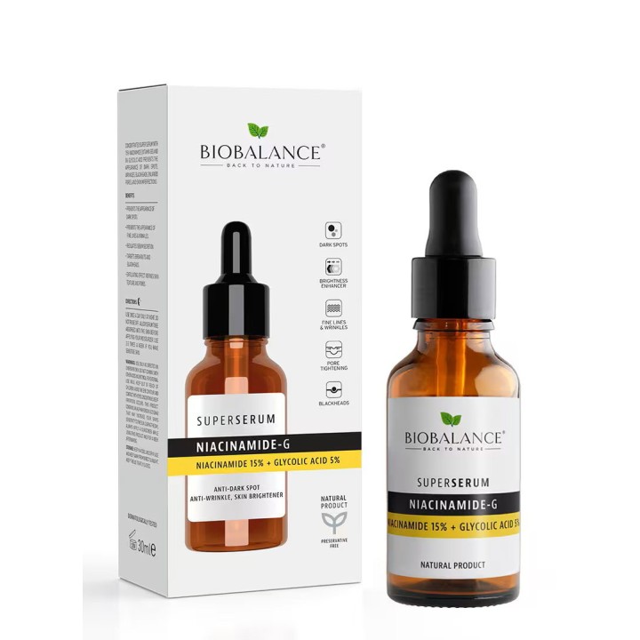 Bio Balance, Niacinamide-G, Anti-Dark Spots & Anti-Wrinkles, Serum, For Face, 30 ml - Teknashop Ltd