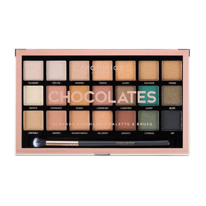 Profusion Cosmetics, Chocolates, Eyeshadow Palette, 21 Shades, 245 g - Teknashop Ltd