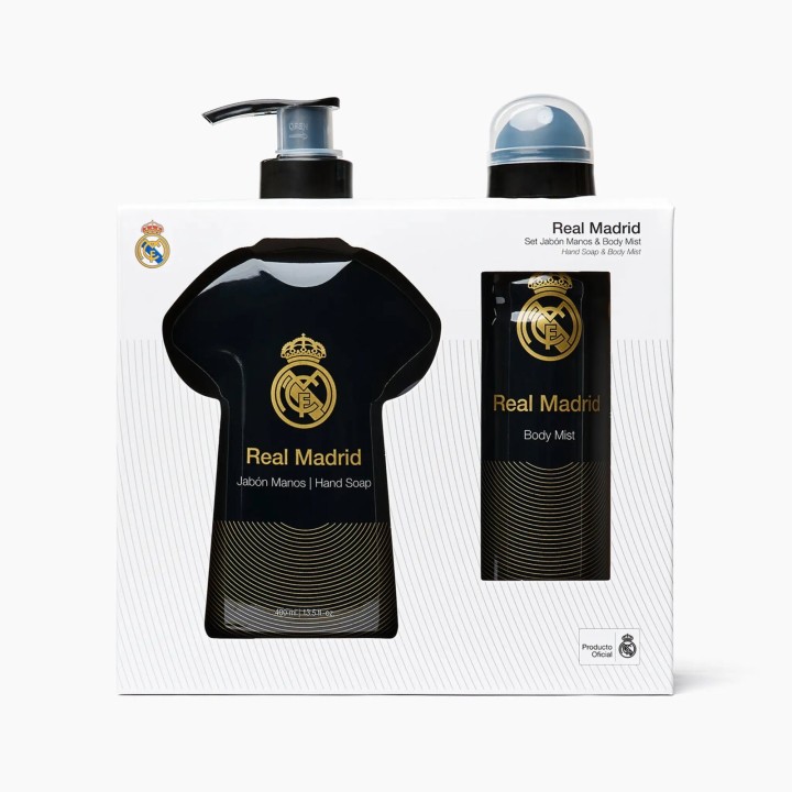 Set Real Madrid: Real Madrid, Liquid Soap, For Hands, 400 ml + Real Madrid, Scented Spray, For Men, 180 ml - Teknashop Ltd