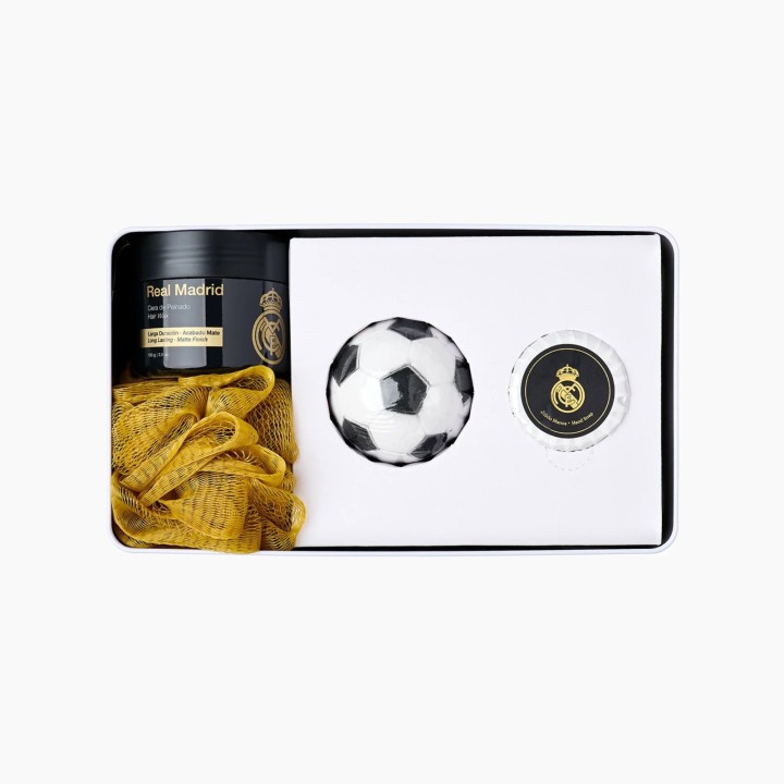 Set Real Madrid: Real Madrid, Soap Bar + Real Madrid, Body Sponge + Real Madrid, Hair Styling Wax, 100 g + Real Madrid, Bath Bom