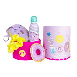 Set Inuwet: Donut, Cleansing & Moisturising, Shower Mousse, 200 ml + Scrunchy, Hair Elastic + Donut, Body Sponge + Donut, Gift S