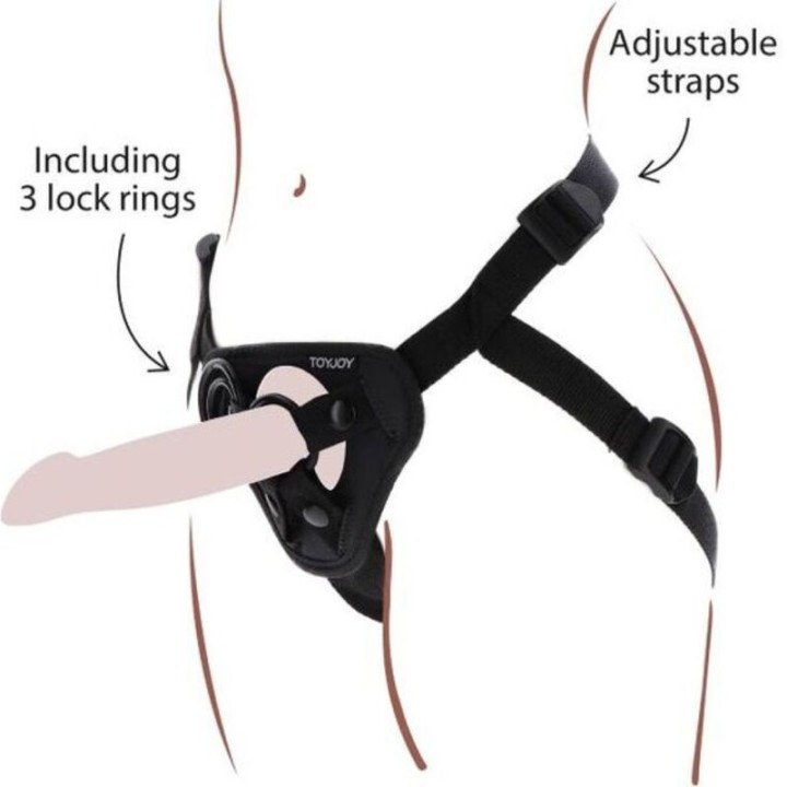 GET REAL - STRAP-ON HARNESS BLACK - D-234614 - Teknashop Ltd