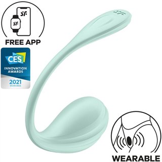 SATISFYER - SMOOTH PETAL G-POINT STIMULATOR WATER GREEN FREE APP - D-239489 - Teknashop Ltd
