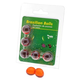 TALOKA - 5 BRAZILIAN BALLS STRAWBERRY & CHOCOLATE INTIMATE GEL - D-232624 - Teknashop Ltd