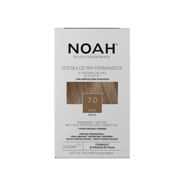 Noah, Permanent Hair Colour, Permanent Hair Dye, 7.0 Blond, 140 ml - Teknashop Ltd