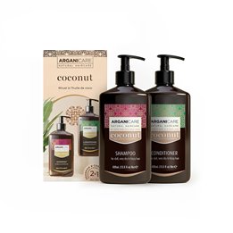 Set Arganicare: Coconut, Hair Shampoo, Nourishing & Moisturising, 400 ml + Coconut, Hair Conditioner, Hydrating & Nourishing, 40