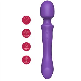 SHE.E.O - DOUBLE-ENDED VIBRATING MASSAGER WAND PURPLE - D-246240 - Teknashop Ltd