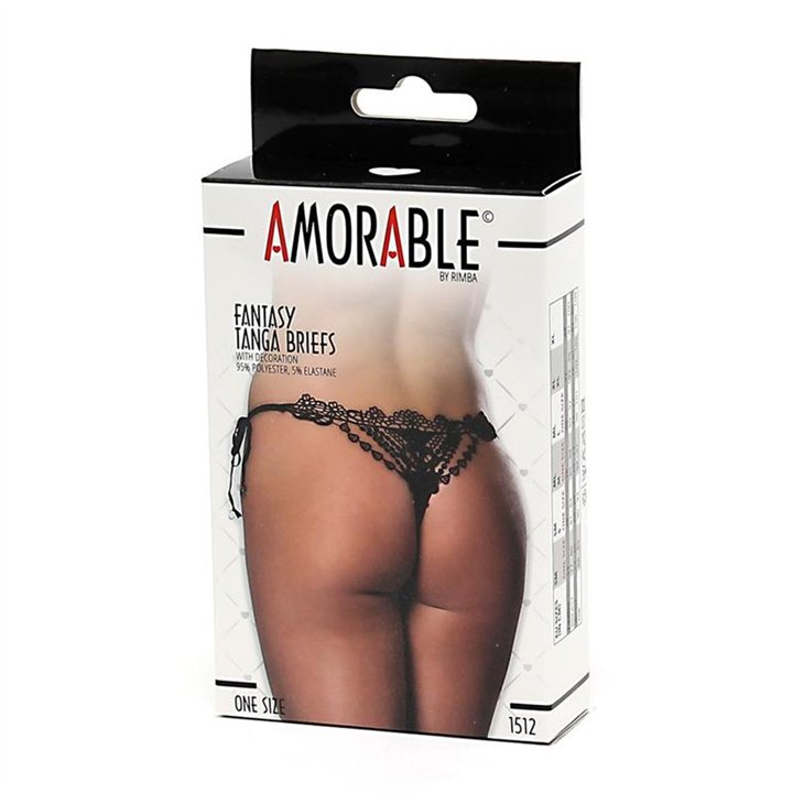 Thong Fantasy Black One Size - R1512 - Teknashop Ltd