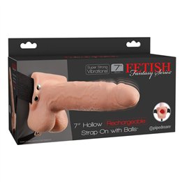 Strap-On with Hollow Dildo with Vibration 7 - PD-3391-21 - Teknashop Ltd