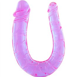 SEVEN CREATIONS - PENIS WITH TWO FLEXIBLE JELLY HEADS - D-221975 - Teknashop Ltd