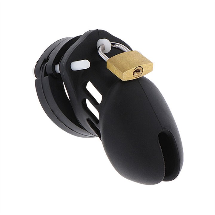 HIDDEN DESIRE - EXTREME CHASTITY COCK CAGE SILICONE SIZE S BLACK - D-241480 - Teknashop Ltd
