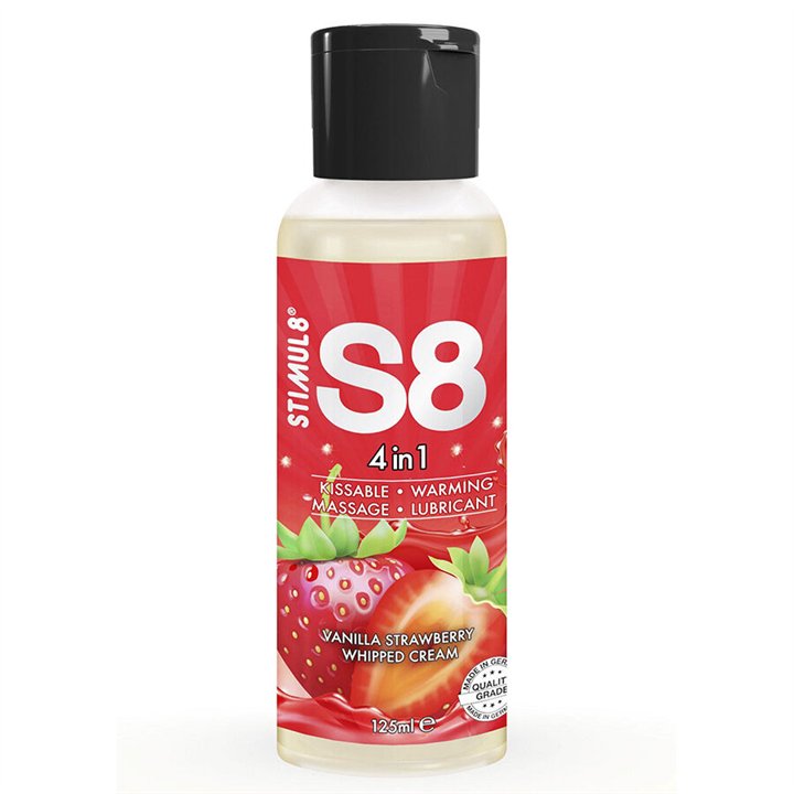 STIMUL8 - S8 4 IN 1 STRAWBERRY DESSERT LUBRICANT 125 ML - D-243752 - Teknashop Ltd