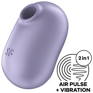 SATISFYER - PRO TO GO 2 DOUBLE AIR PULSE STIMULATOR & VIBRATOR VIOLET - D-232790 - Teknashop Ltd