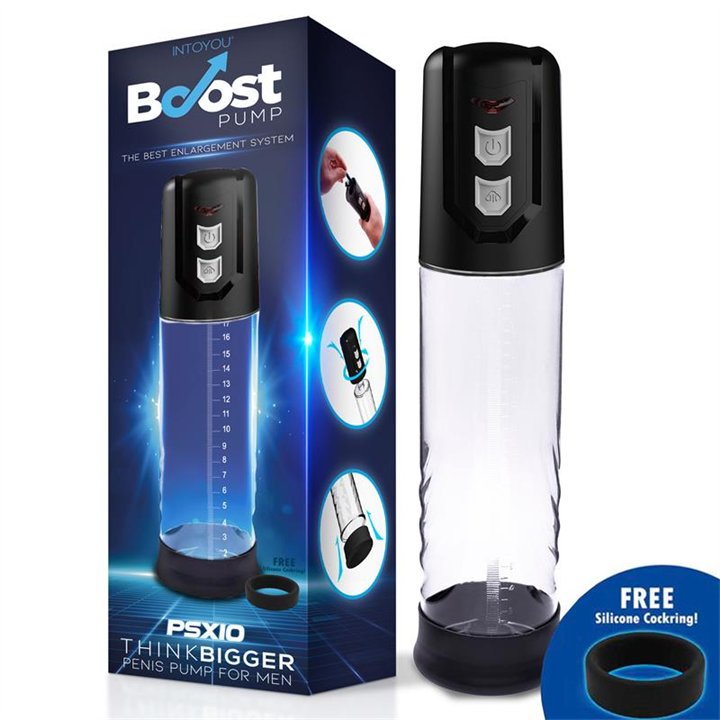 PSX10 Automatic Penis Pump Crystal - BO-205 - Teknashop Ltd