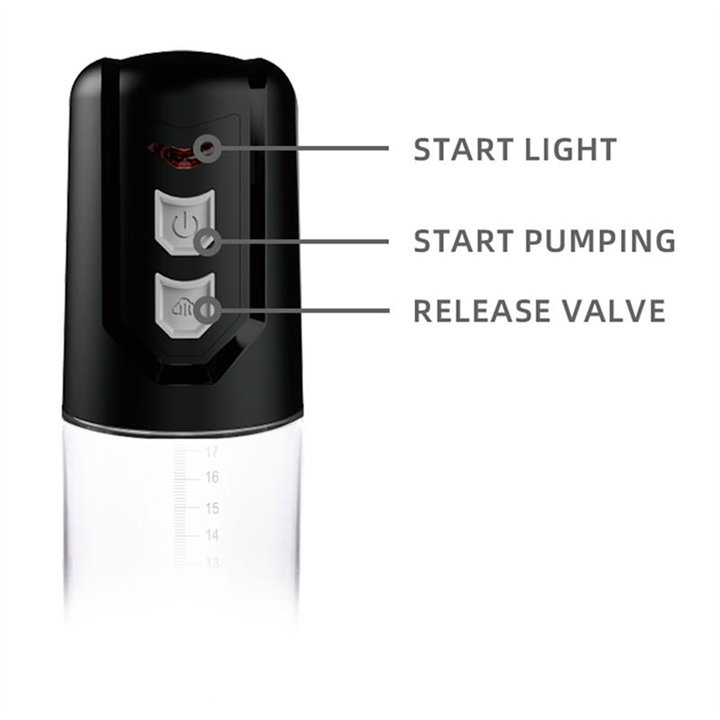 PSX10 Automatic Penis Pump Crystal - BO-205 - Teknashop Ltd