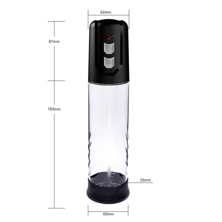 PSX10 Automatic Penis Pump Crystal - BO-205 - Teknashop Ltd