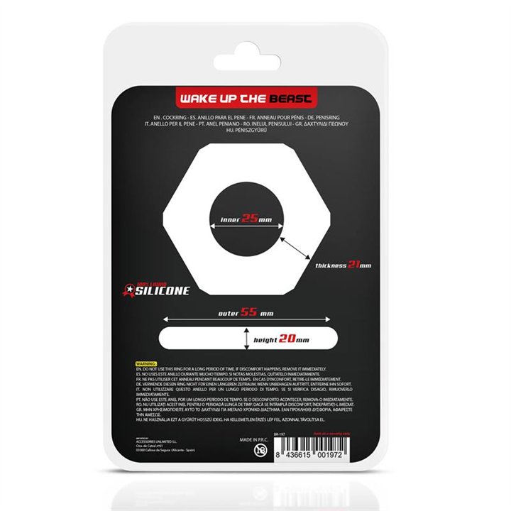 Penis Ring Nut Liquid Silicone 25 mm - BR-197 - Teknashop Ltd