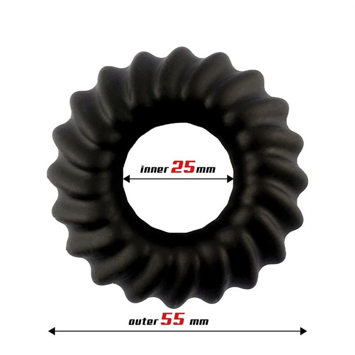 Penis Ring Sawtooth Liquid Silicone 25 mm - BR-198 - Teknashop Ltd