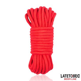 Bondage Cotton Rope 5 m Red - 8436615001217 - Teknashop Ltd