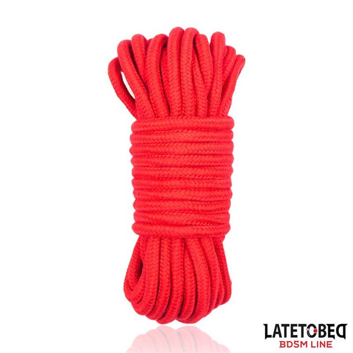 Bondage Cotton Rope 5 m Red - 8436615001217 - Teknashop Ltd