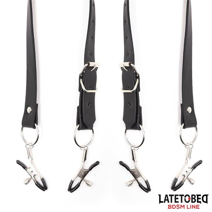 Leg Bondage Strap with Clitoris Clamps - 8436615001484 - Teknashop Ltd