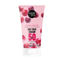 Organic Shop Cranberry Crema Facial De Dia Spf50 50ml - unisex - Teknashop Ltd