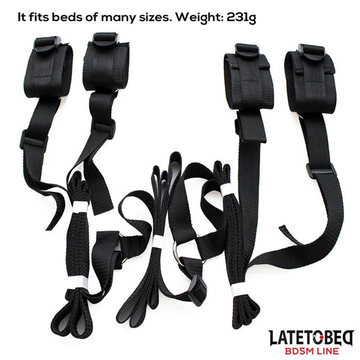 Nylon Bed Bondage Restraints System (without hook) - 8436615001569 - Teknashop Ltd
