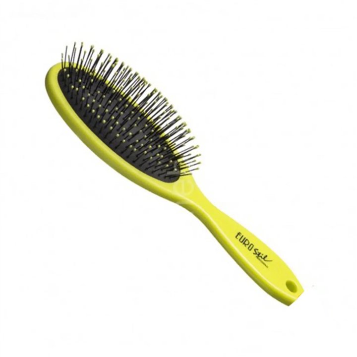 Eurostil Oval Cepillo Mediano Verde Fluor 1un - unisex - Teknashop Ltd