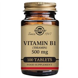 Solgar Vitamin B1 500mg 100 Capsules - unisex - Teknashop Ltd